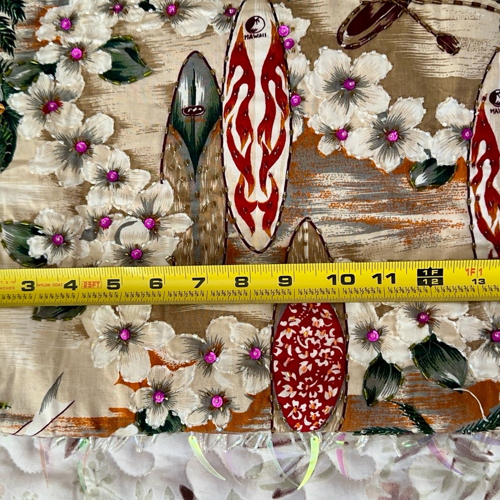 Vintage Baik Baik Honolulu hula purses/bags with bamboo handles Hawaiian Designs - Picture 10 of 14